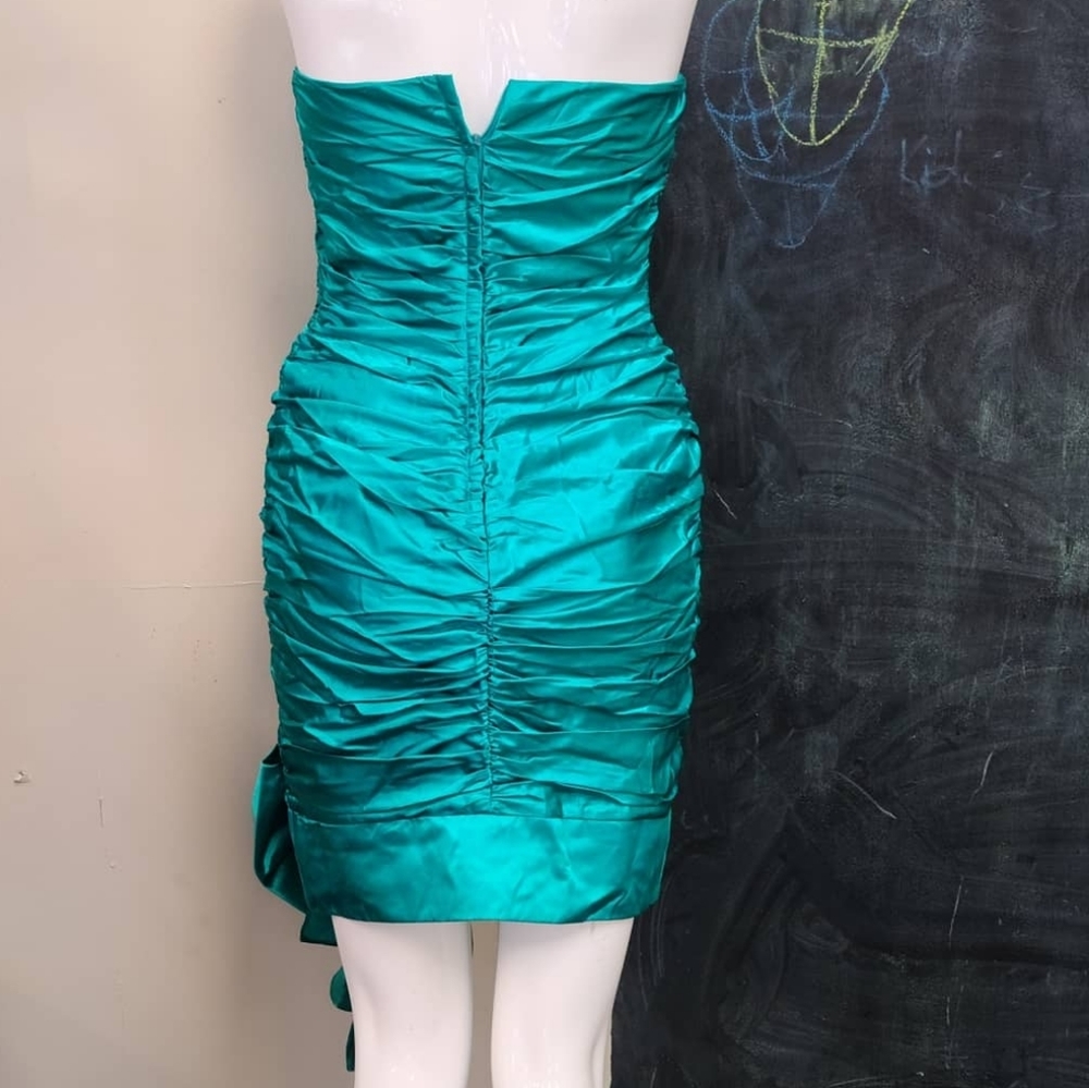 Vintage Teal Sequin Tube Dress & Bolero - Picture 7 of 9